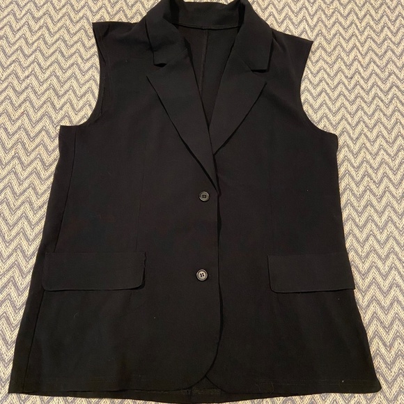 Weissman Mixify Studio Exclusive Black Woven Stretch Suiting Vest – Adult Medium - Picture 6 of 9